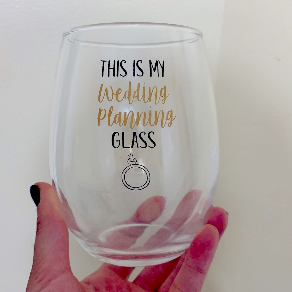 Wedding planning beer and wine glass